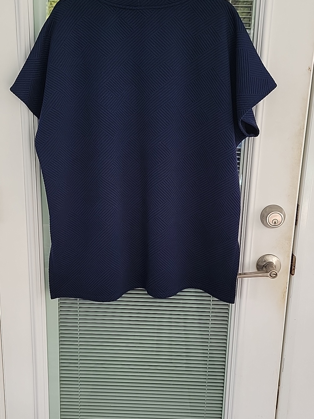 See And Be Seen Textured Duo Women's Lounge Set Navy Blue Sz L Relaxed Fit - Picture 5 of 16